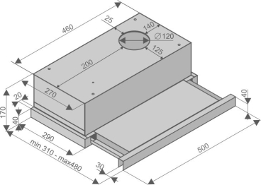 Кухонная вытяжка Helena Black 60