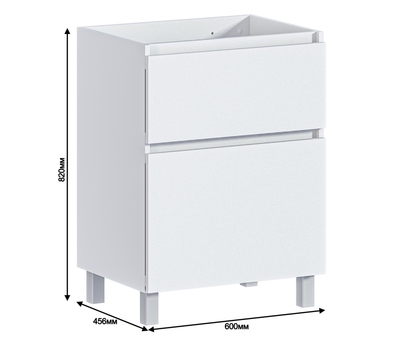 Тумбы в ванную комнату, Тумба Люкс СБ-3334 Белый