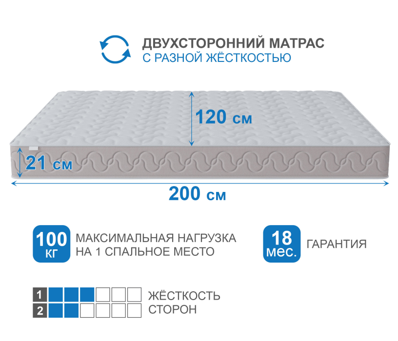 Другие размеры, Матрас Юна 1200*2000