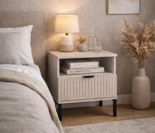 Тумба прикроватная Турин СБ-3575 Кашемир серый/МДФ Кашемир