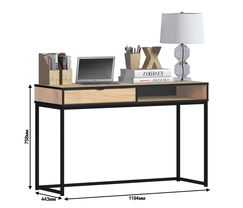 Прямые компьютерные столы, Стол Лофт СБ-3107