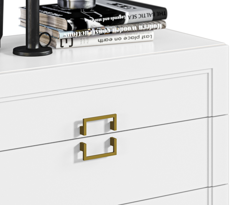 Комоды, Комод Ассоль СБ-3434 Белый/МДФ Белый