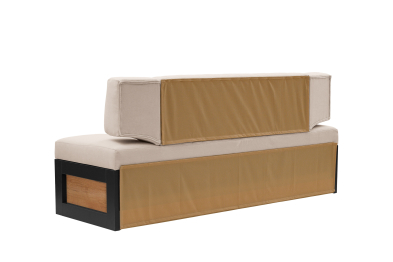 Прямой кухонный диван Парус 188 Дуб крафт золотой