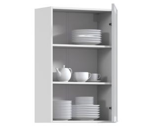 Регина РП-160 Полка Белый/Витрина алюминий Белый глянец/стекло Сатин