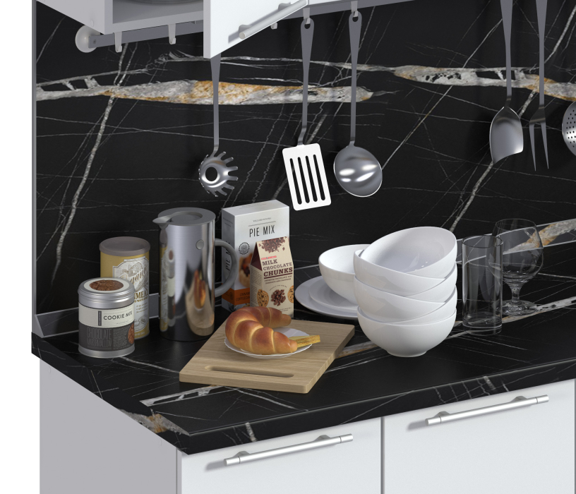 Стеновые панели из МДФ, ПанельСт 4*2480*600 Черный Тунис