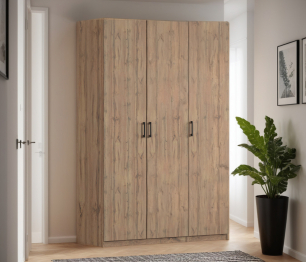 Шкаф трехдверный Макс 1500 мм, вариант №4 (ЛДСП, корпус дуб вотан)