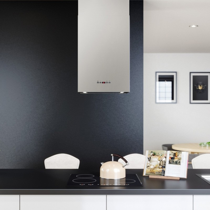 Вытяжки, Кухонная вытяжка Konigin Geometry Inox/Black Glass