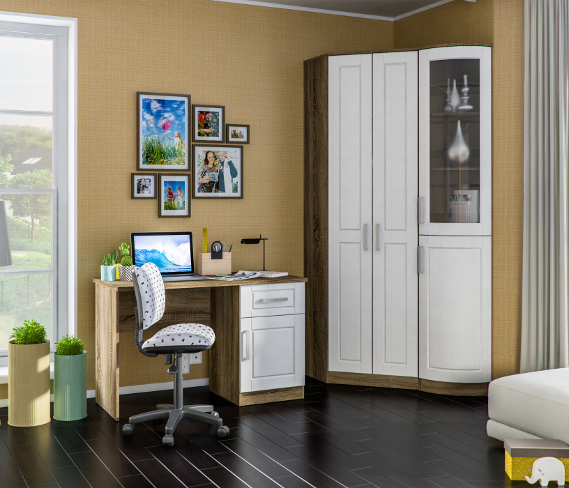 Угловые шкафы, Шкаф угловой Илона (Прованс) СБ-2799