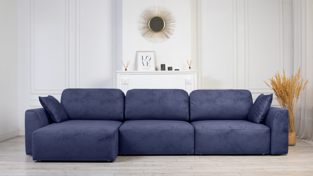 Диваны угловые в гостиную, Диван угловой Trump, велюр