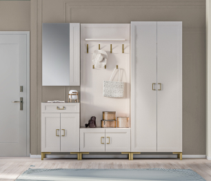 Прихожая Ассоль Кашемир серый/МДФ Кашемир