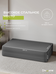 Бескаркасный диван-кровать Клиффорд Макси 2000*1900 мм велюр