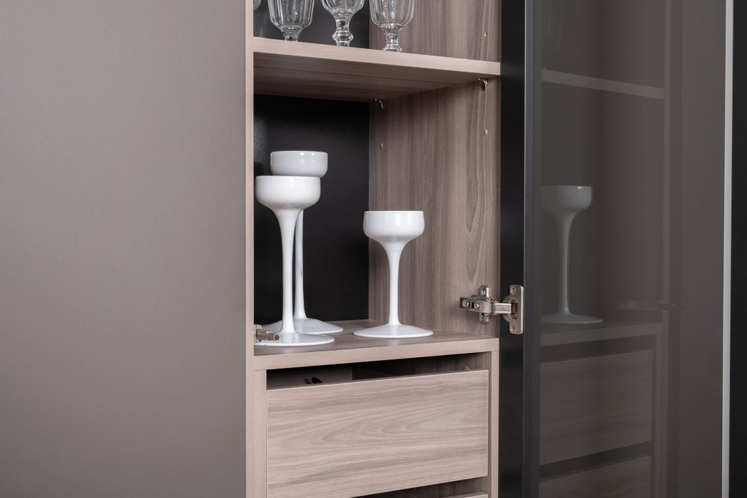 Стеклянные, Шкаф-витрина Роквуд 16.322.04