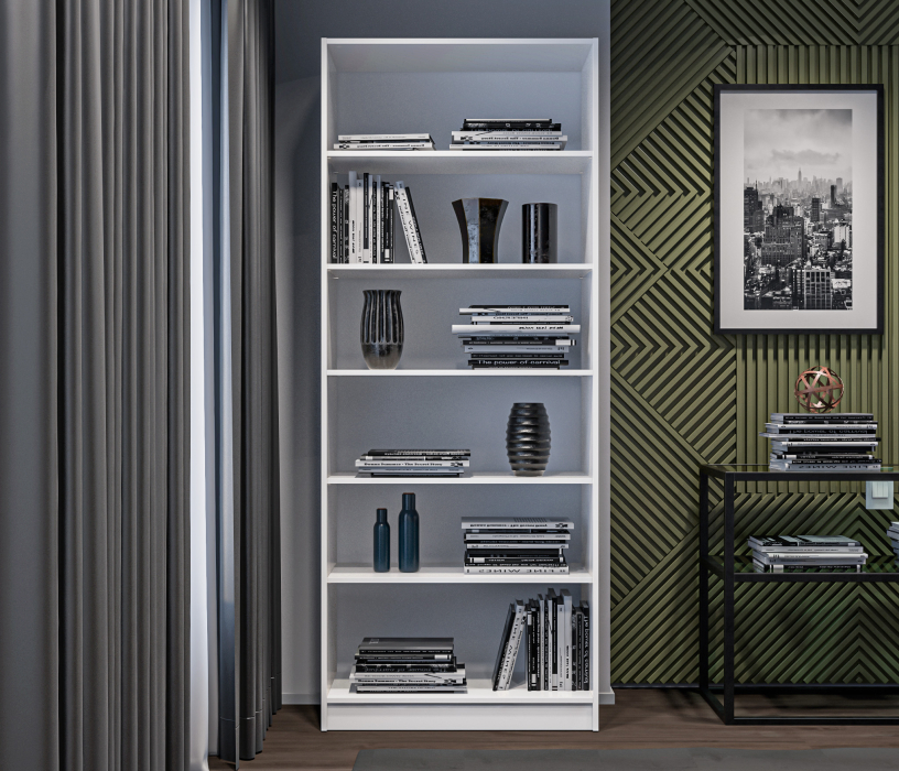 Стеллажи, Стеллаж Твин СБ-3373 Белый