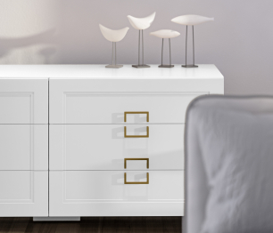 Комод Ассоль СБ-3435 Белый/МДФ Белый