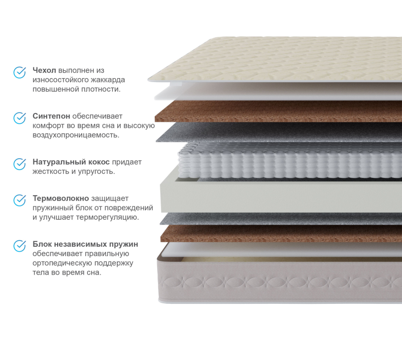 Другие размеры, Матрас Столплит Корсика - Лорд 800*1900