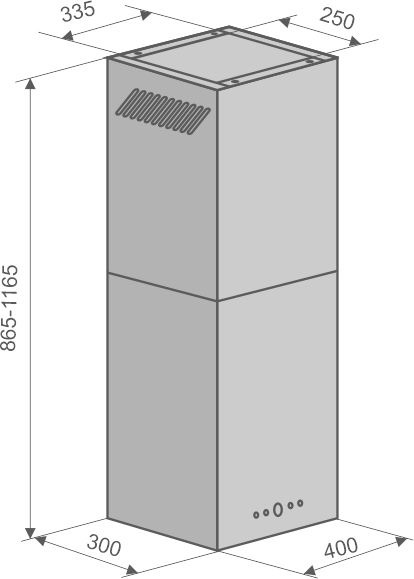 Вытяжки, Кухонная вытяжка Konigin Geometry Inox/Black Glass