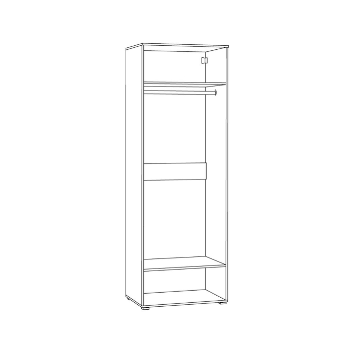 Для одежды, Шкаф Остин 13.224, серый графит, дуб золотой крафт