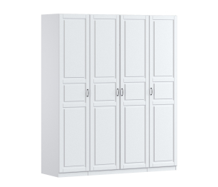 Шкаф четырехдверный Макс 2000 мм, вариант №1 (ЛДСП/МДФ)