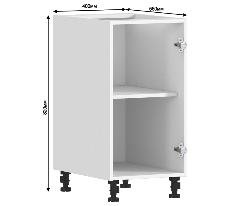 Напольные, Квадро стол 1 дв 40х82 см