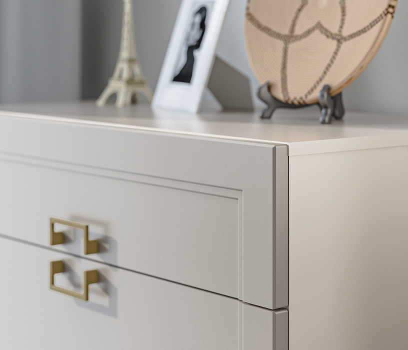 Комоды, Комод Ассоль СБ-3434 Кашемир серый/МДФ Кашемир