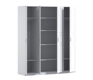 Шкаф четырехдверный Макс 2000 мм, вариант №3 (ЛДСП/МДФ)