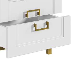 Тумба Ассоль СБ-3436 Белый/МДФ Белый