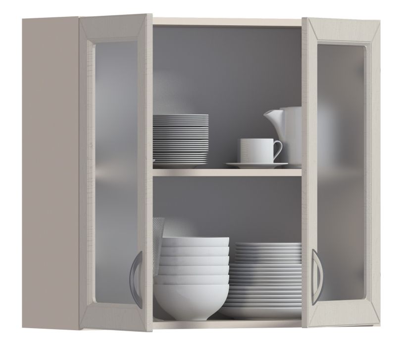 Сити, Сити шкаф навесной со стеклом 2 дв 80х72 см