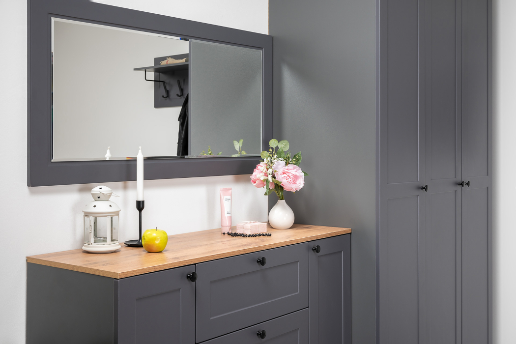 Зеркала в прихожую, Зеркало Остин 17.03, графит