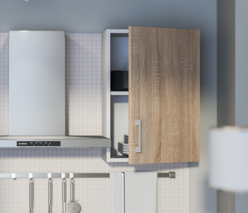 Кухонные гарнитуры, Кухня Деми XS Дуб Сонома/Белый 40 см