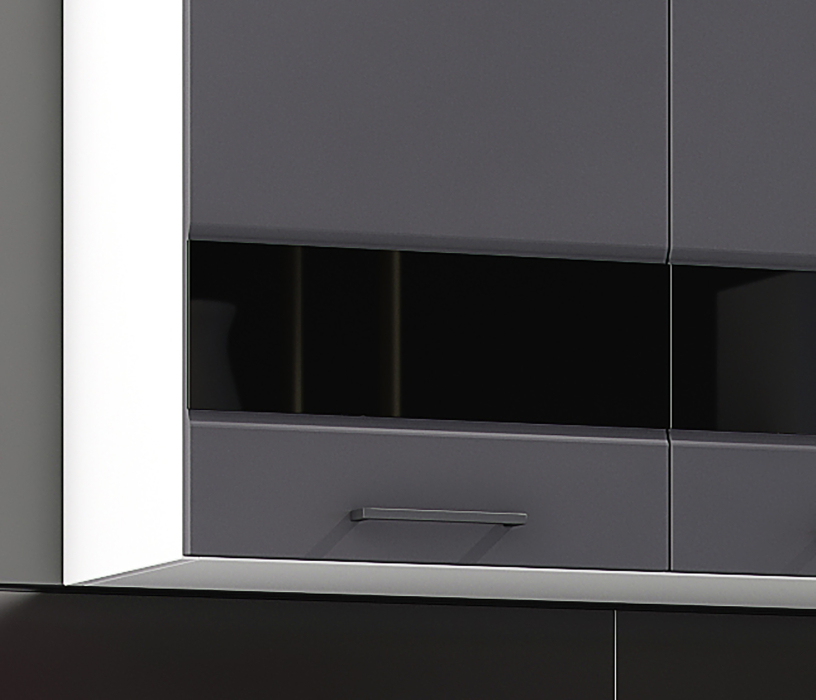 Кухни, Кухня Астра 2,0 м Графит софт/Дуб галиано МДФ