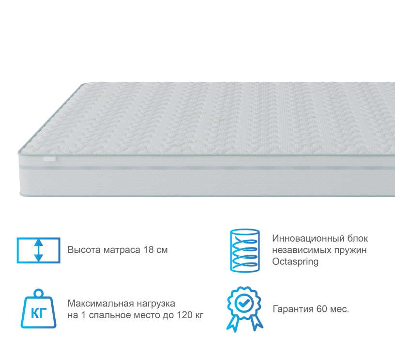 В скрутке, Матрас Сити-Альмерия в чехле Cooler в скрутке 1200х2000