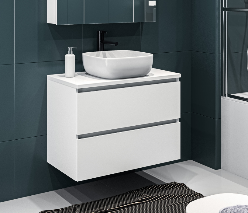 Аксессуары для ванной, Столешница Люкс СБ-3167 Белый глянец