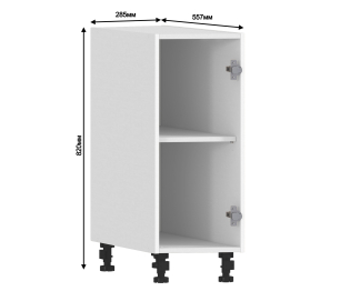 Шкаф-Стол торцевой глубокий Регина РСТУГ-30 Белый