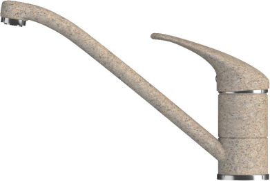 Смеситель кухонный низкий в тон мойки Polygran