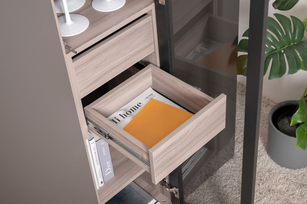 Стеклянные, Шкаф-витрина Роквуд 16.322.04